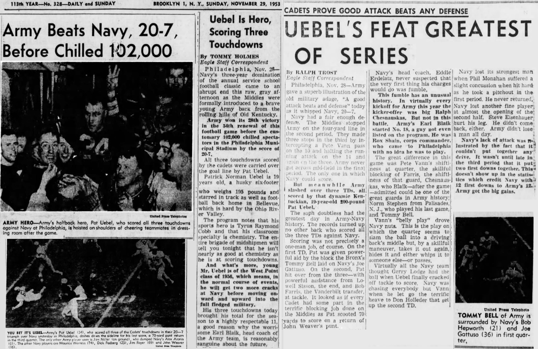 ArmyFB_1953_Uebel_3TDs_BrooklynDailyEagle_Nov301953