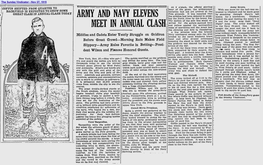 ArmyFB_1915_Coffin_vsNavy_SundayVindicator_YoungstownOH_Nov271915