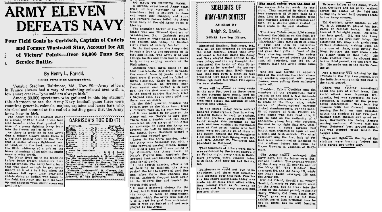 ArmyFB_1924_vsNavy_PittsburghPress_Nov301924
