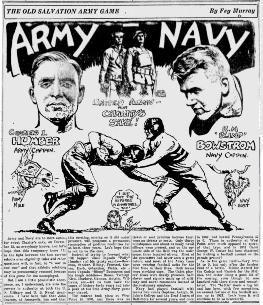 ArmyFB_1930_vsNavy_CharlesHumber-Capt_byFegMurray_SundayMorningStar_Dec71930