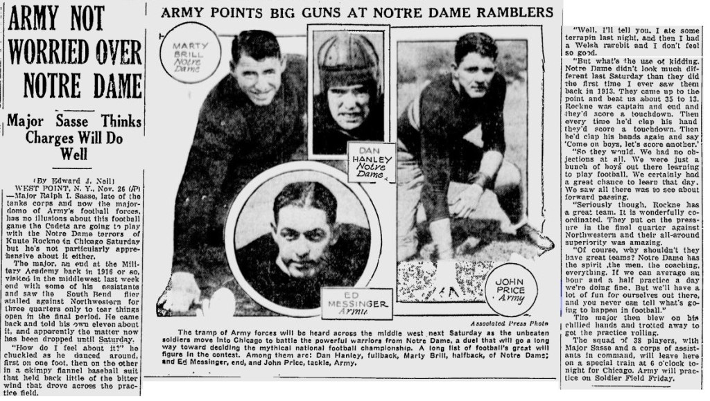 ArmyFB_1930_vsNotreDame_TheTelegraph_Nov261930
