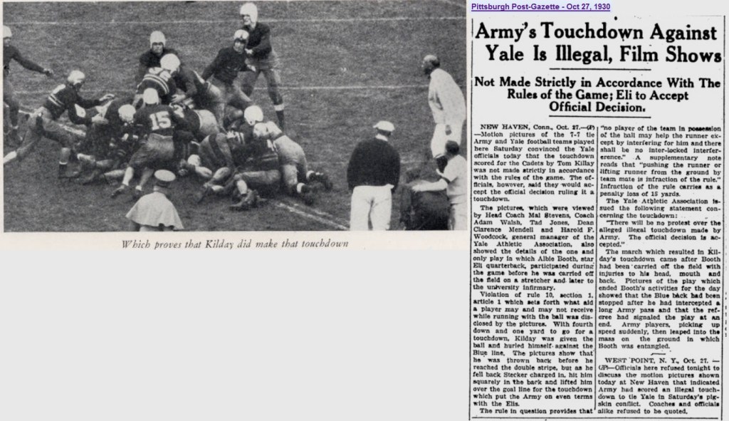 ArmyFB_1930_vsYale-KildayTD-disputed