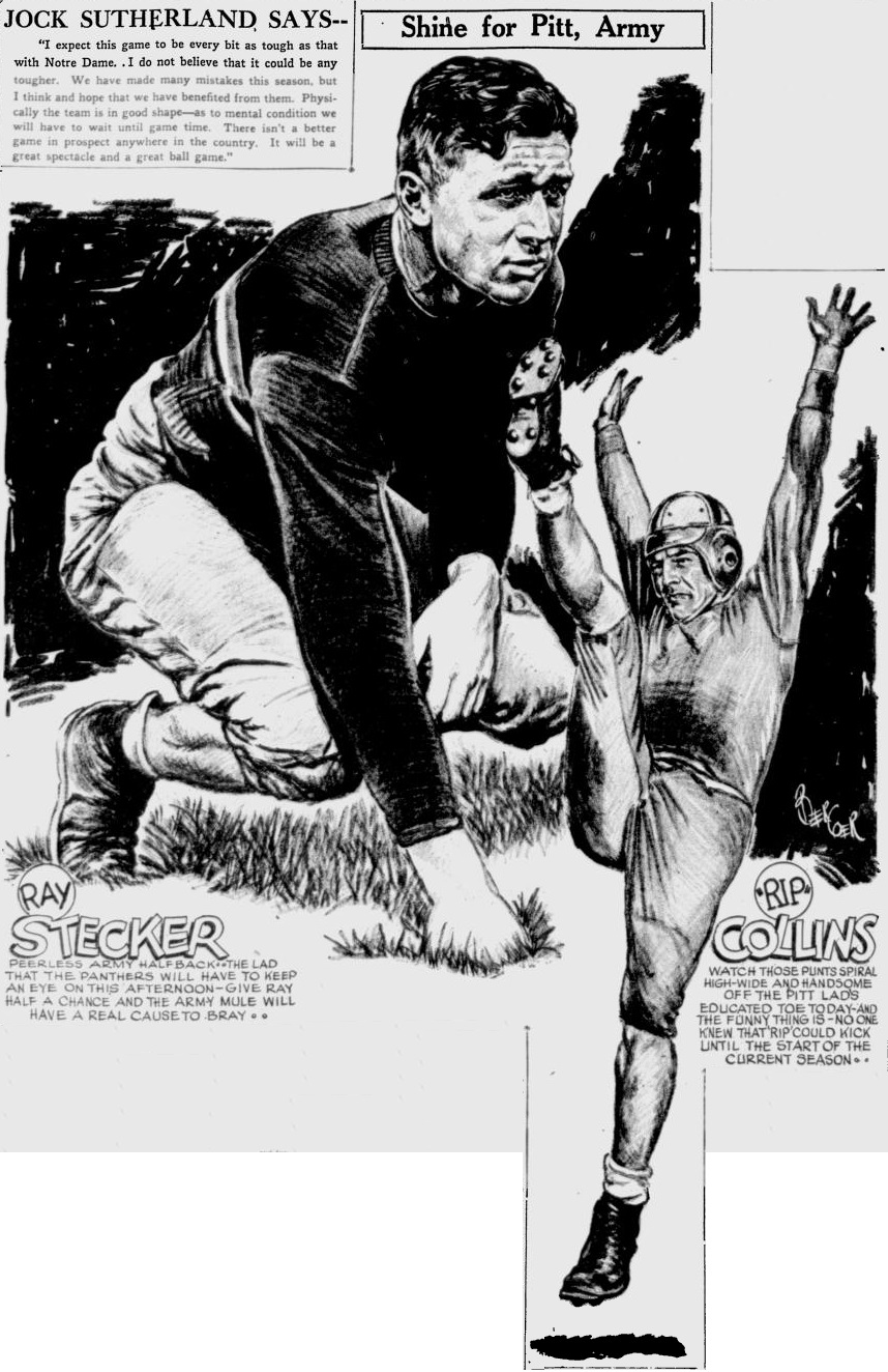 ArmyFB_1931_RayStecker_byBercoer_PittsburghPress_Nov141931