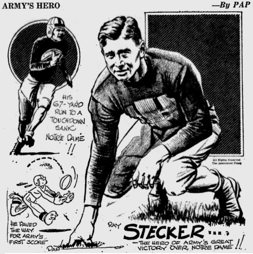 ArmyFB_1931_RayStecker_byPap_PrescottEveningCourier_Dec71931
