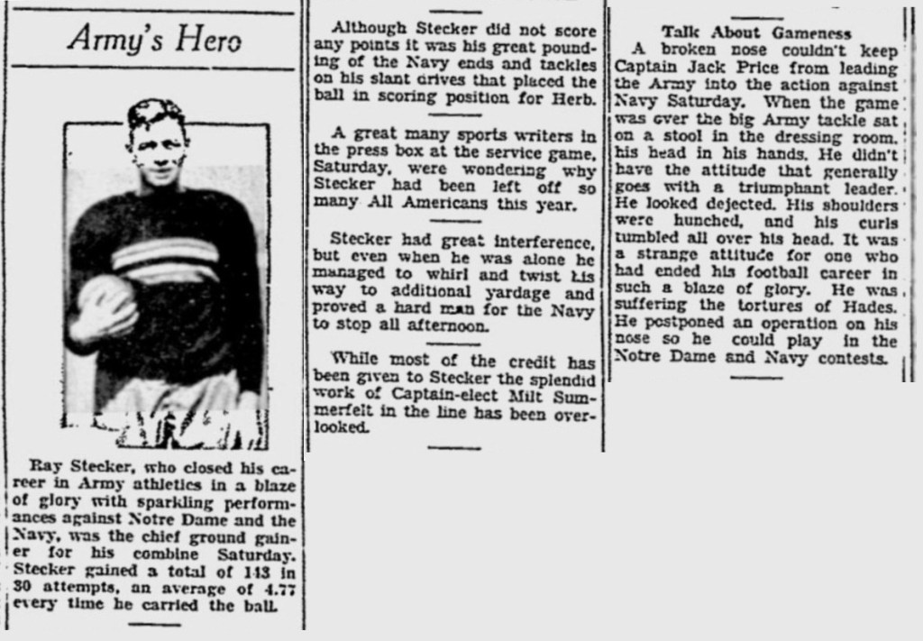 ArmyFB_1931_RayStecker_NorwalkHour_Dec141931