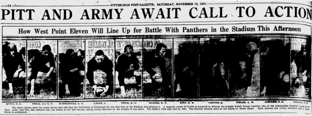 ArmyFB_1931_starters_PittsburghPostGazette_Nov141931