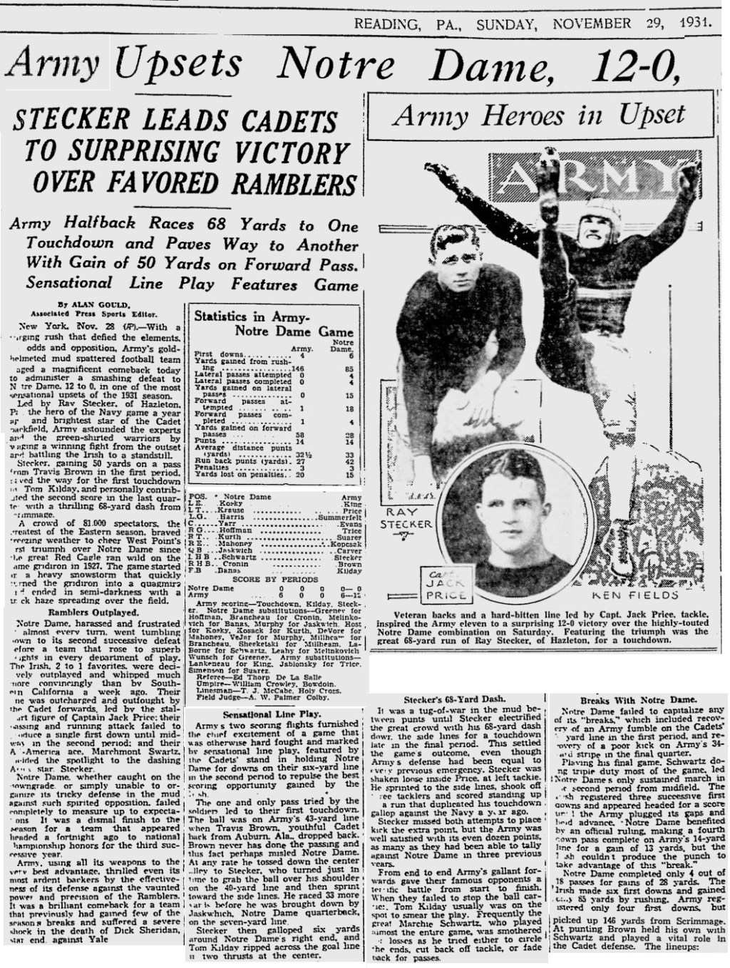 ArmyFB_1931_vsND_ReadingEagle_Nov291931