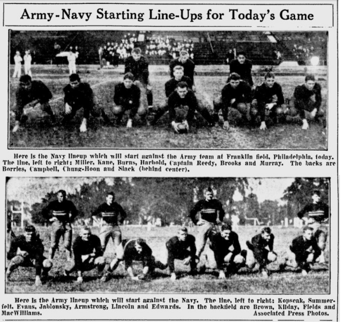 armyfb_1932_vsnavy-lineups_telegraph_dec31932