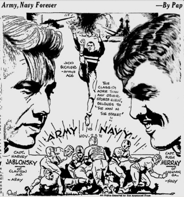 ArmyFB_1933_vsNavy-Jablonsky_byPap__SpokaneDailyChronicle_Nov271933