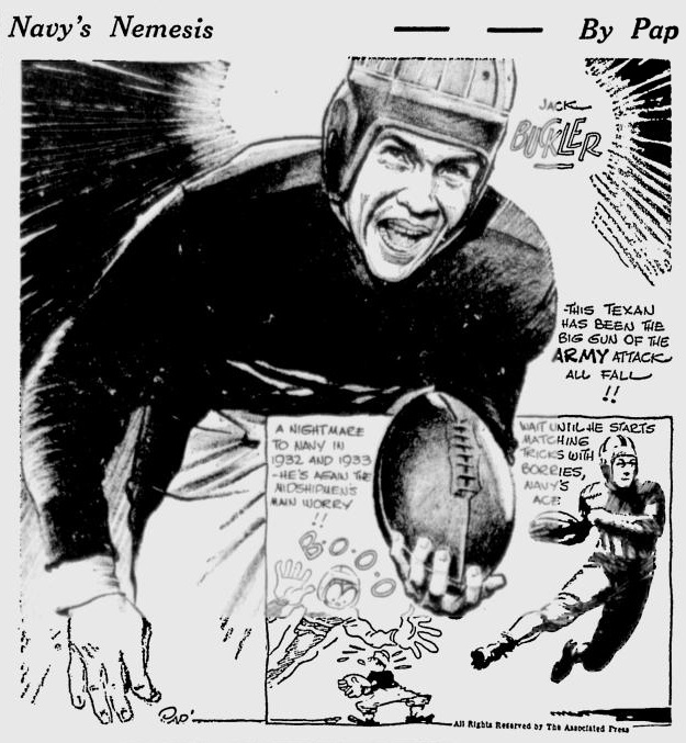 ArmyFB_1934_JackBuckler_byPap_Telegraph_Nov271934