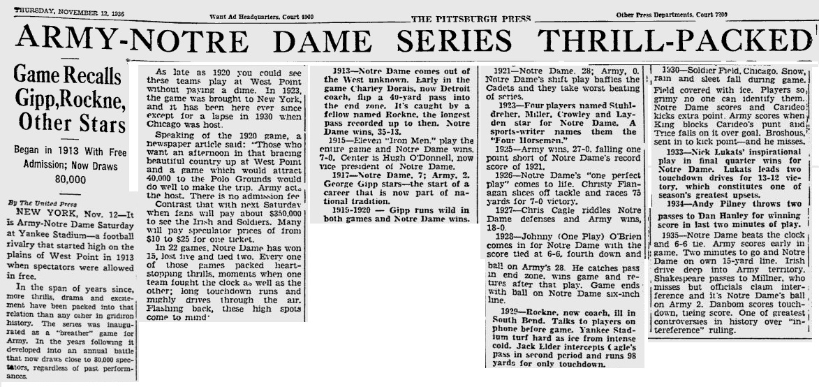 armyfb_1936_notredame-series-recap_pittsburghpress_nov121936