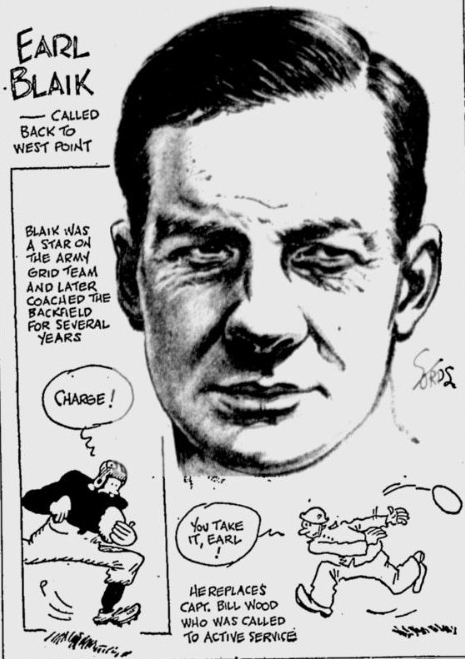 ArmyFB_1941_EarlBlaik_byJackSords_PrescottEveningCourier_Oct71941