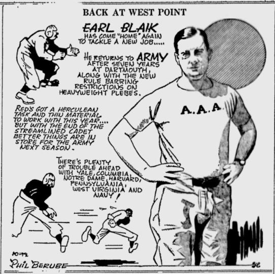 ArmyFB_1941_EarlBlaik_byPhilBerube_SundayMorningStar_Oct121941