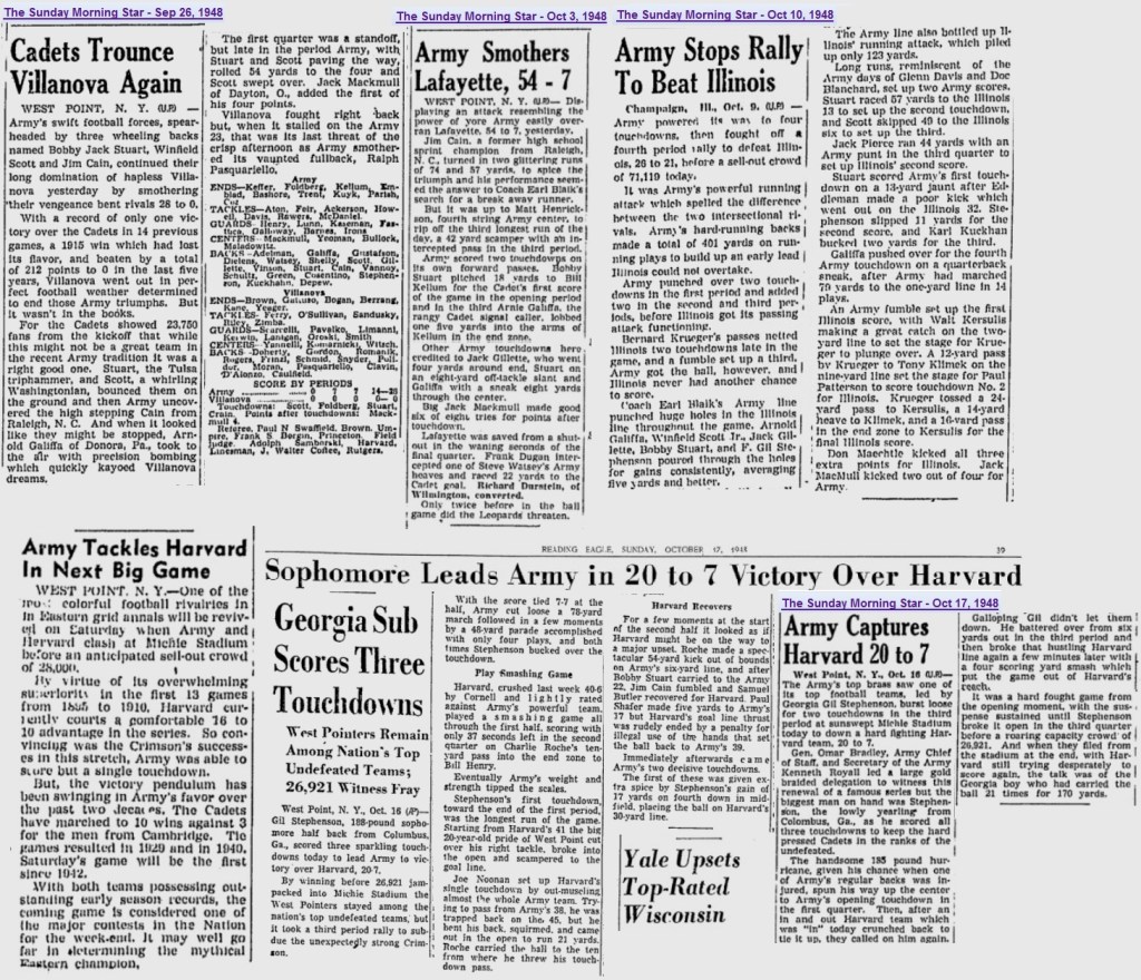 ArmyFB_1948_various_SundayMorningStar-Wilmington_Sep-Oct1948