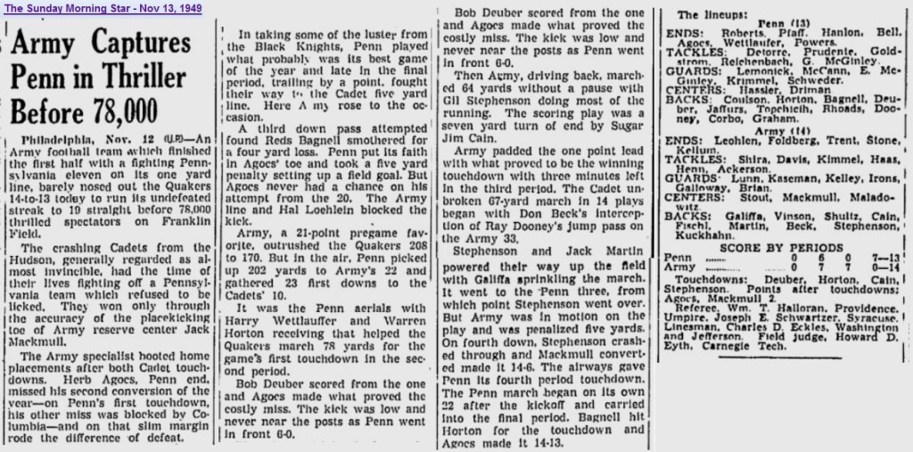 ArmyFB_1949_vsPenn_SundayMorningStar_Nov131949