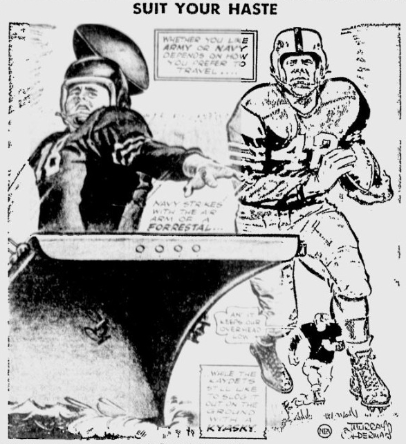 ArmyFB_1956_vsNavy_BobKyasky_byMurrayOlderman_AltusTimesDemocrat_Nov291956