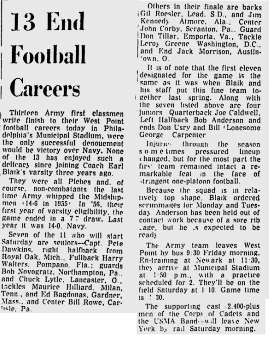 armyfb_1958_vsnavy_13seniors_newburghnews_nov291958