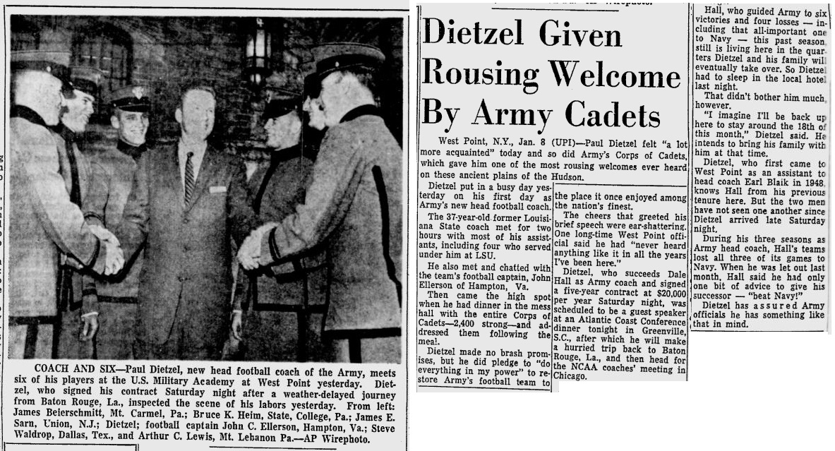 ArmyFB_1962_Dietzel-arrives_ReadingEagle_Jan81962