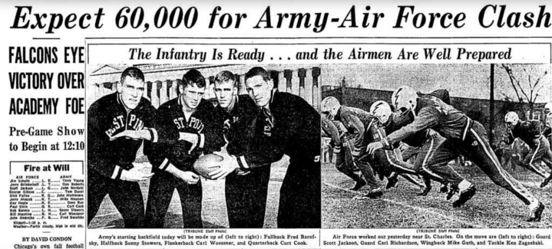 ArmyFB_1965_vsAF-pre_ChicagoTribune_Nov61965