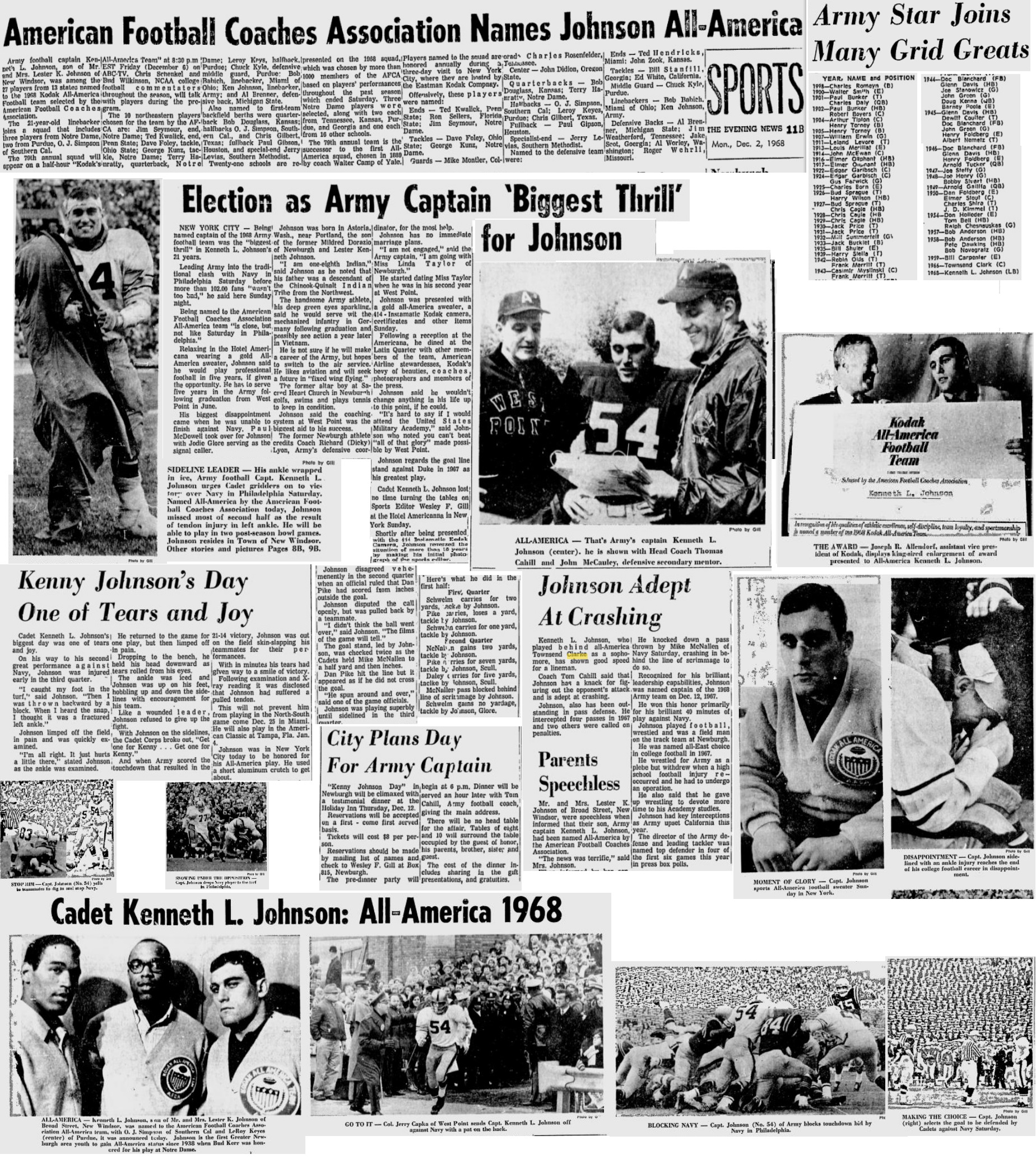 armyfb_1968_kenjohnson_eveningnews_dec21968