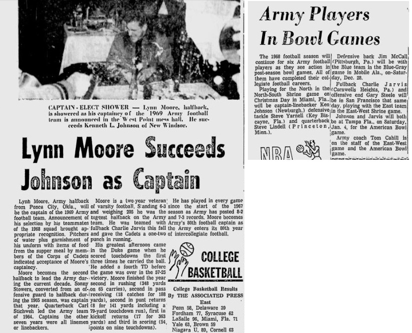 armyfb_1969_lynnmoore-captain_eveningnews_dec121968