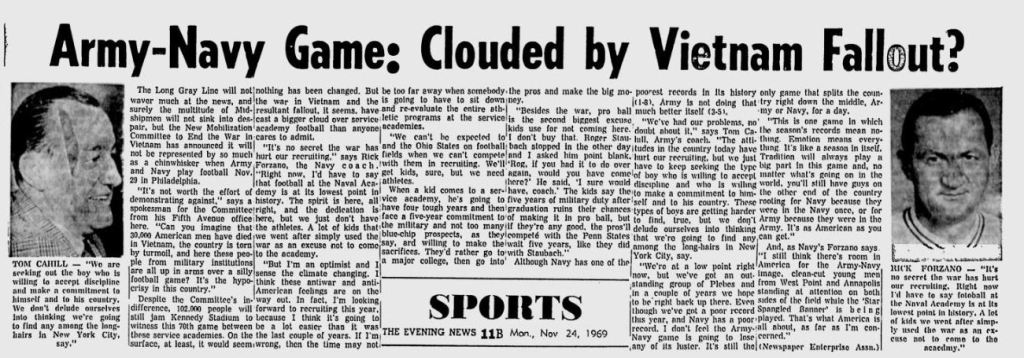 ArmyFB_1969_vsNavy-pre_EveningNews_Nov241969
