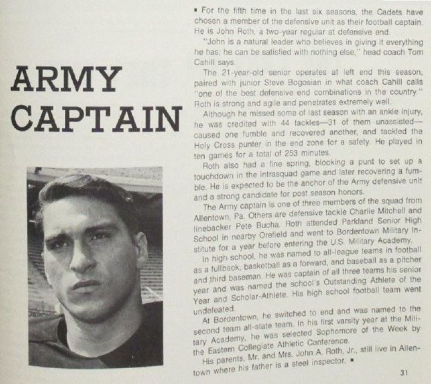 ArmyFB_1971_JohnRoth-Captain_ArmyFootballProgram