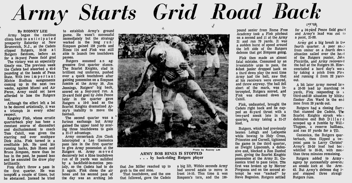 armyfb_1972_vsrutgers_eveningnews_oct231972