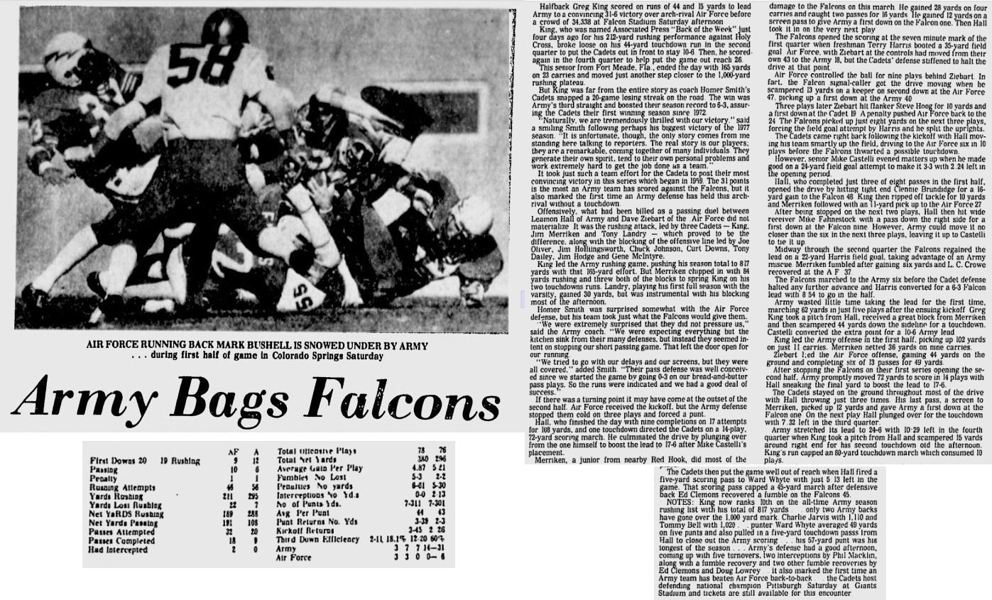 armyfb_1977_vsairforce_eveningnews_nov61977
