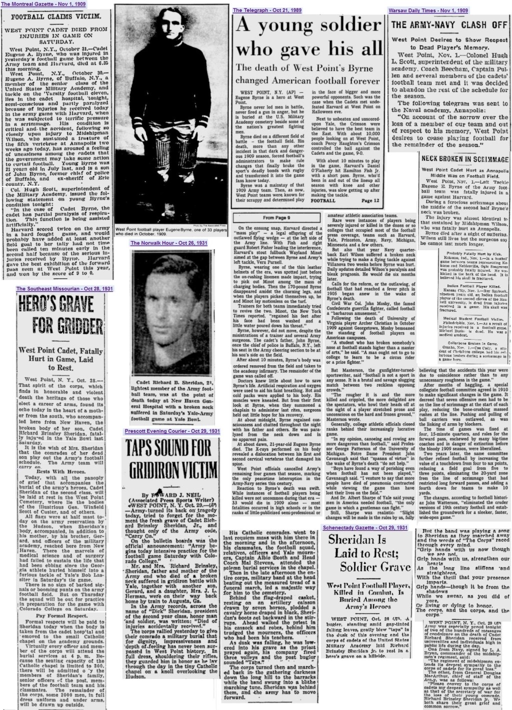 ArmyFB_1909-Byrne-1931Sheridan_CadetFootballDeaths_various