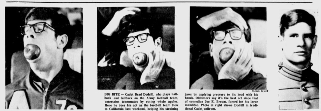 ArmyFB_1974_BradDodrill_Apple-Eater_EveningNews_Oct21974