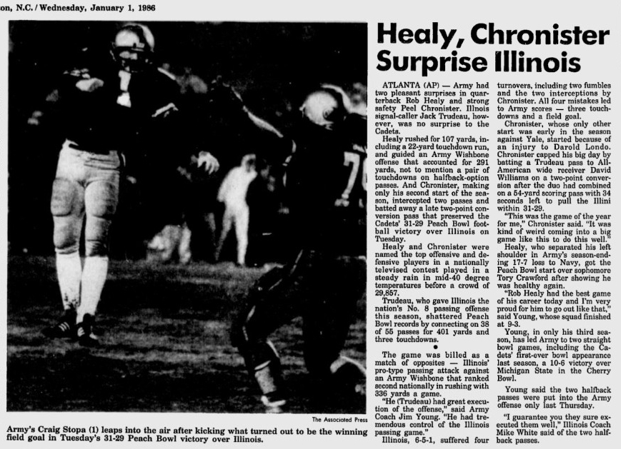 ArmyFB_1985_PeachBowlvsIll_TheDispatch_Jan11986