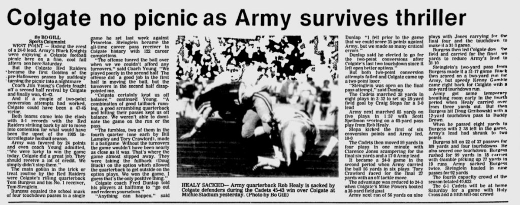 ArmyFB_1985_vsColgate_EveningNews_Oct271985