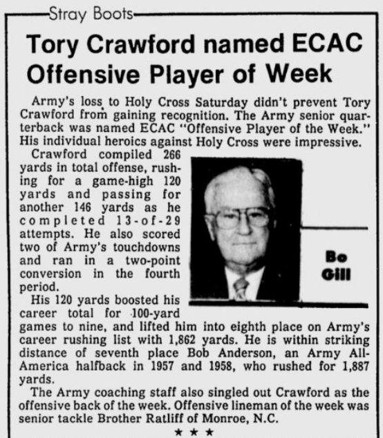 ArmyFB_1987_ToryCrawford_Evening News _Sep161987