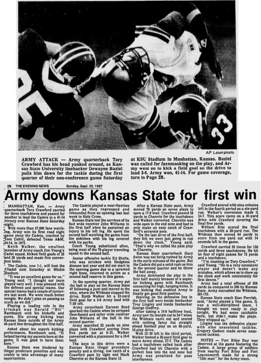 ArmyFB_1987_vsKState_EveningNews_Sep201987