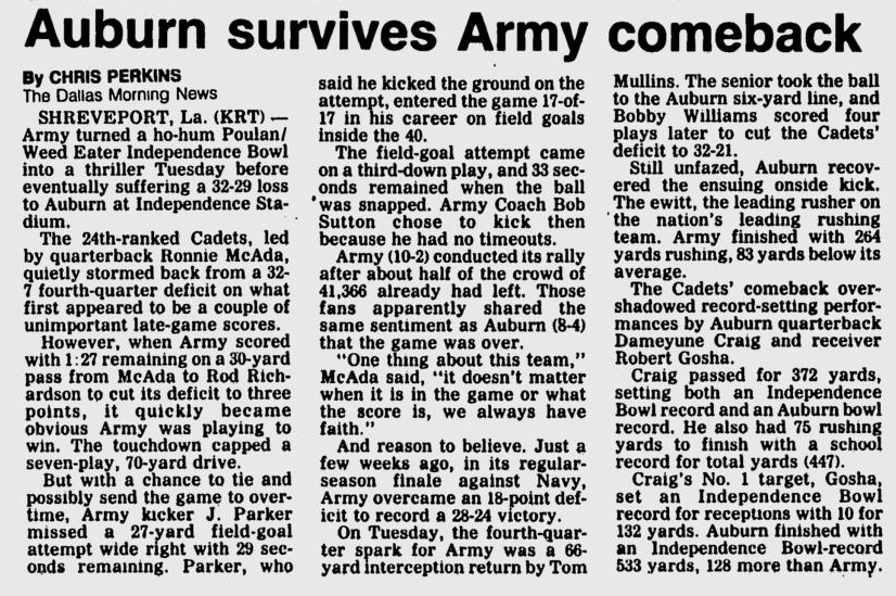 ArmyFB_1996_IndependenceBowlvsAuburn_CalhounTimes_Jan41997