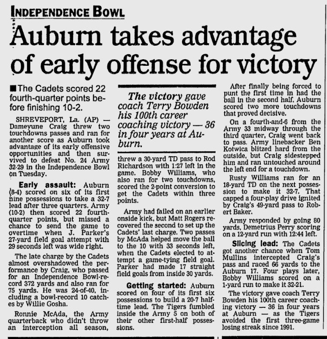 ArmyFB_1996_IndependenceBowlvsAuburn_TheVindicator_Jan11997