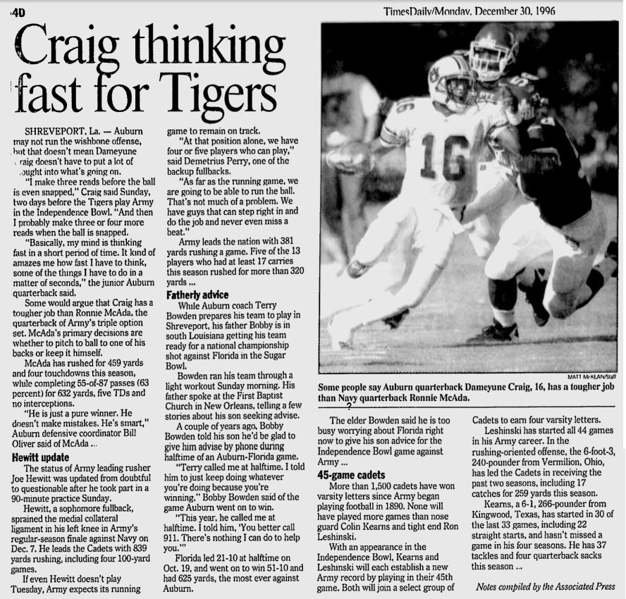 ArmyFB_1996_IndependenceBowlvsAuburn_TimesDaily_Dec311996