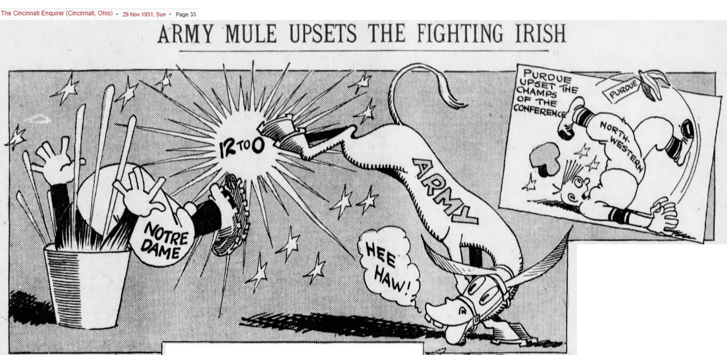 ArmyFB_1931_vsNotreDame_CincinnatiEnquirer_Nov291931