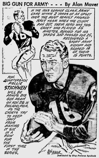 ArmyFB_1964_RollieStichweh_byAlanMaver_NewsDispatch_Nov201964