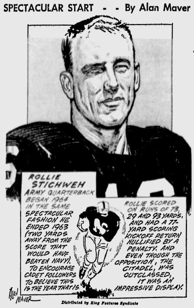 ArmyFB_1964_RollieStichweh_byAlanMaver_NewsDispatch_Sep301964