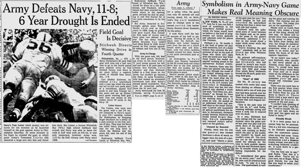 ArmyFB_1964_vsNavy_MilwaukeeJournal_Nov291964