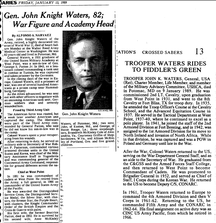 GenJohnKWaters-Obits_OFLAG64_Mar89