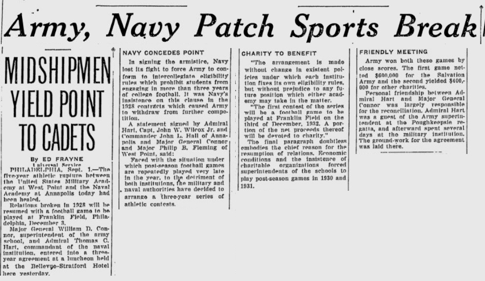 ArmyvsNavy_1932_Patch-up_TheTelegraph_Sep11932