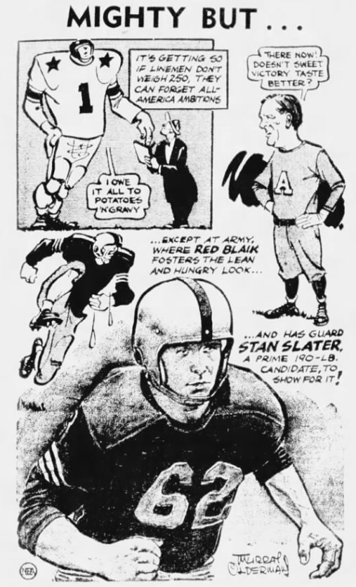 This image has an empty alt attribute; its file name is armyfb_1956_stan-slater_by-murray-olderman_casper-morning-star-wy_oct131956p27.jpg